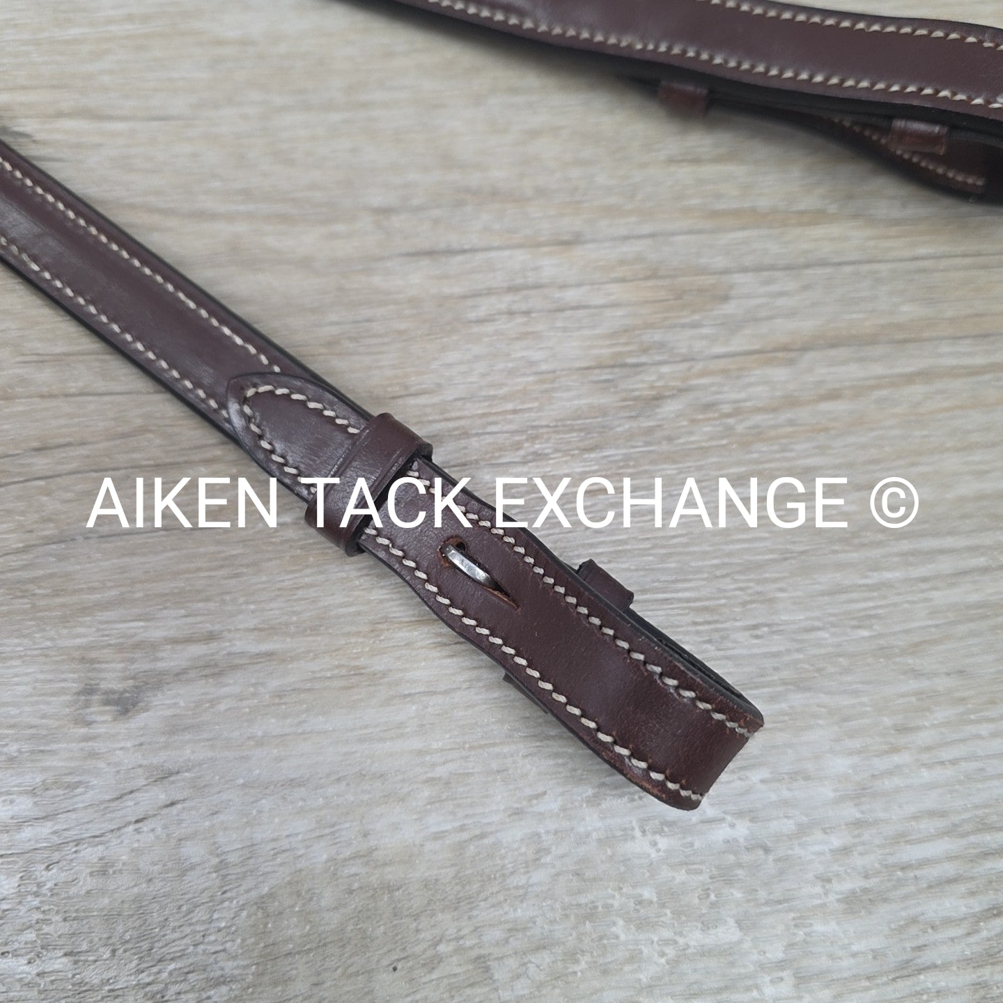 KL Select Red Barn Round Raised Fancy Stitch Laced Reins, Brown, Size Full