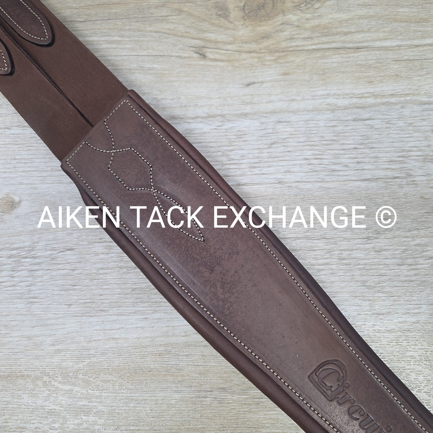 Dover Saddlery Circuit Leather Girth, Brown, 54"