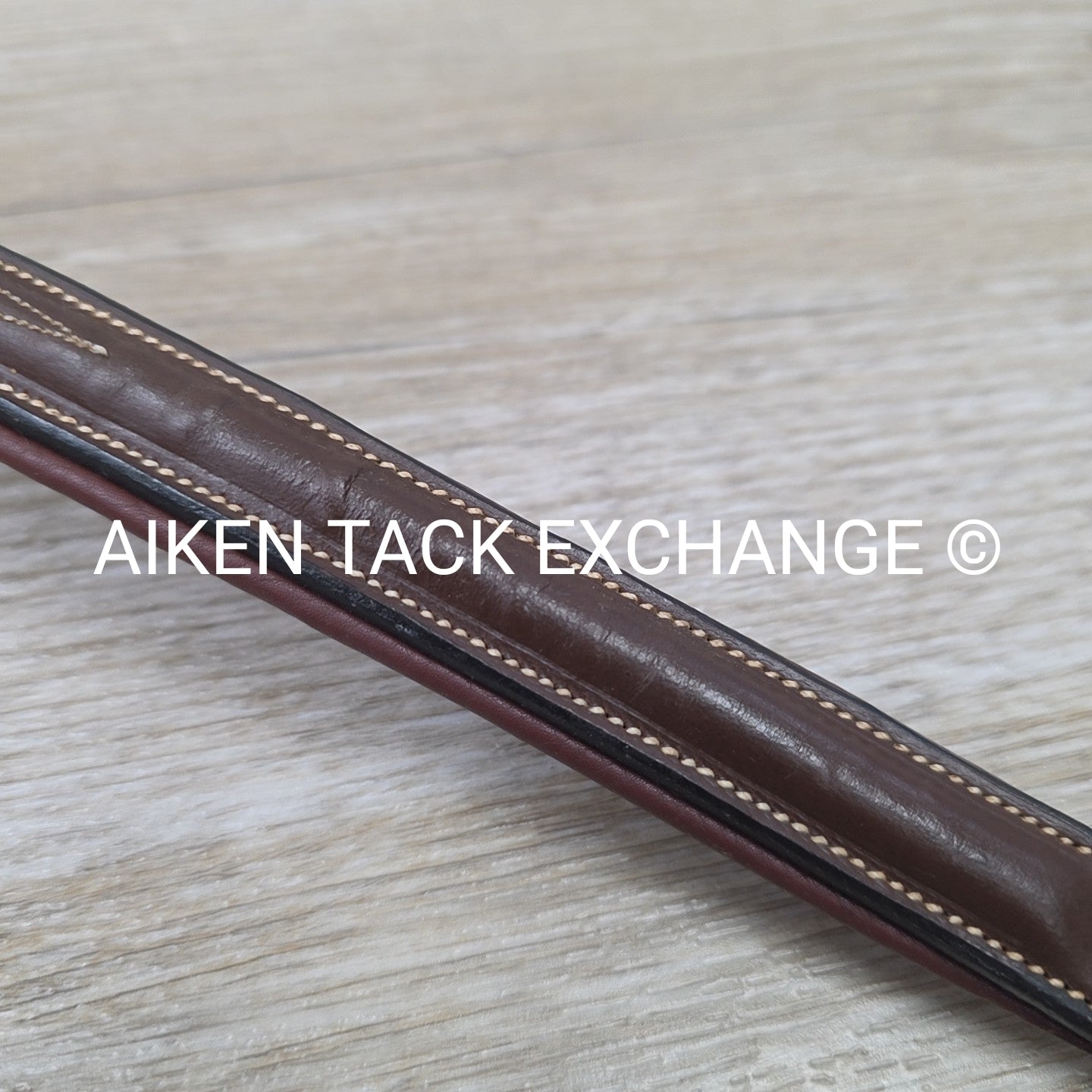 HDR Fancy Stitched Browband, Brown, 17"