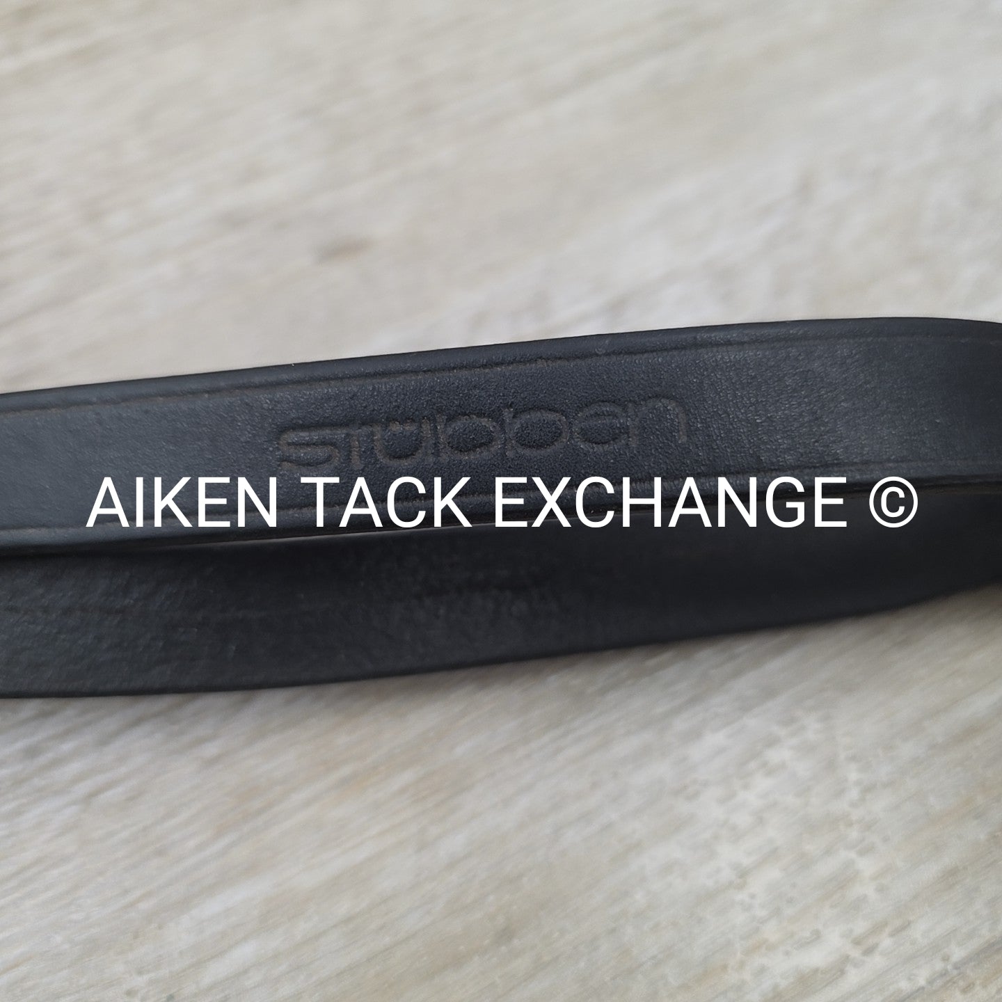Stubben Rubber Reins, Black, 56"
