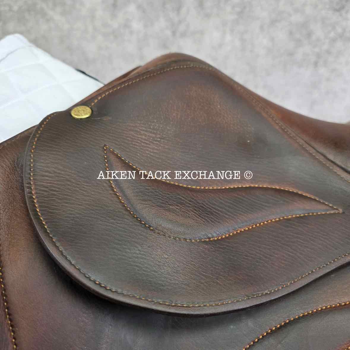 2013 Bruno Delgrange Athena Close Contact Jump Saddle, 17" Seat, 4A Flap, Medium Tree, Foam Panels, Full Calfskin Leather