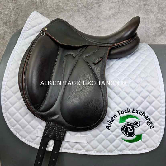 2005 Devoucoux Makila Monoflap Dressage Saddle, 17.5" Seat, 2A Flap, Medium Wide Tree, Foam Panels, Full Buffalo Leather