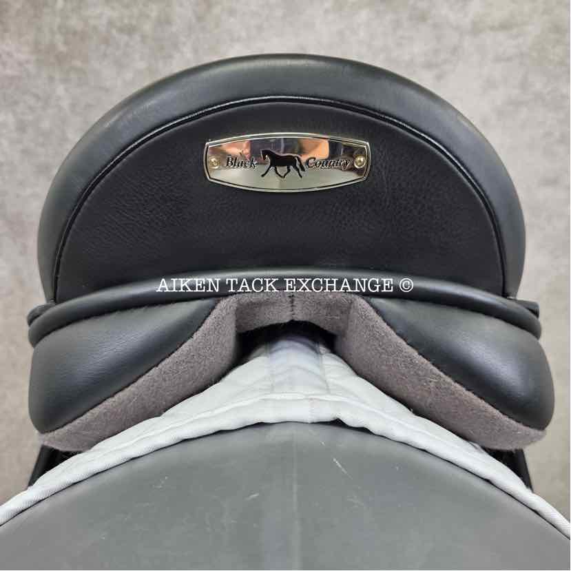 **SOLD** 2022 Black Country Optima Dressage Saddle, 17.5" Seat, MW/W Tree, Wool Flocked Serge Panels