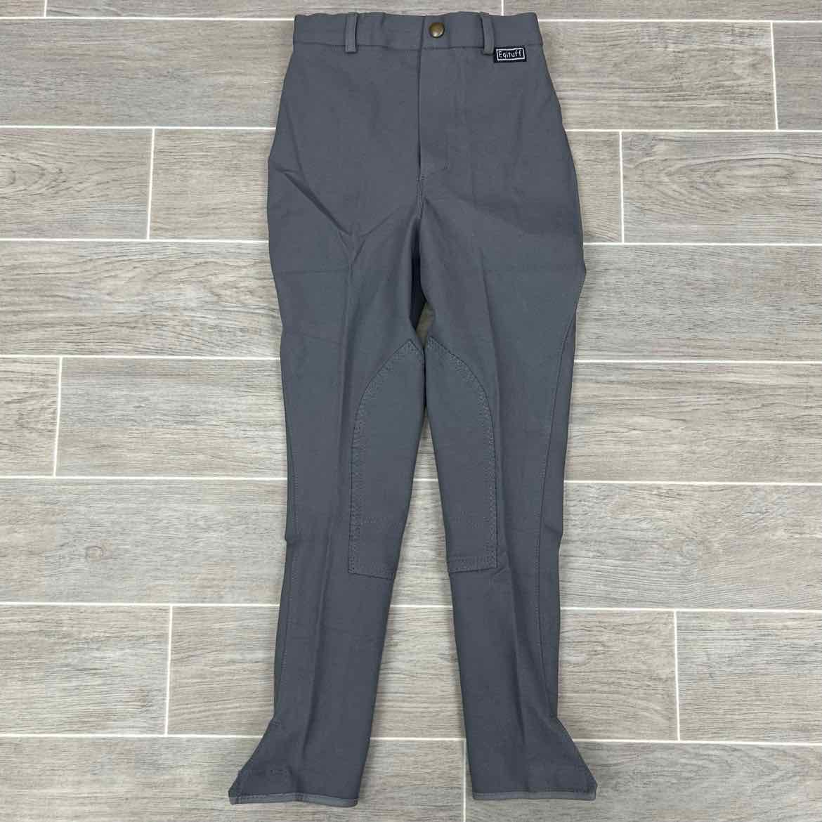 Eqituff Children's Knee Patch Breeches, Grey, Size 10, Brand New