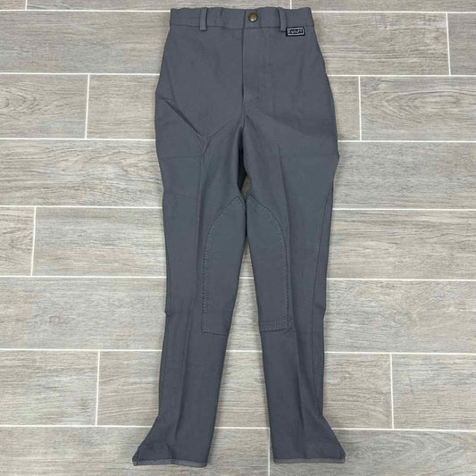 Eqituff Children's Knee Patch Breeches, Grey, Size 10, Brand New