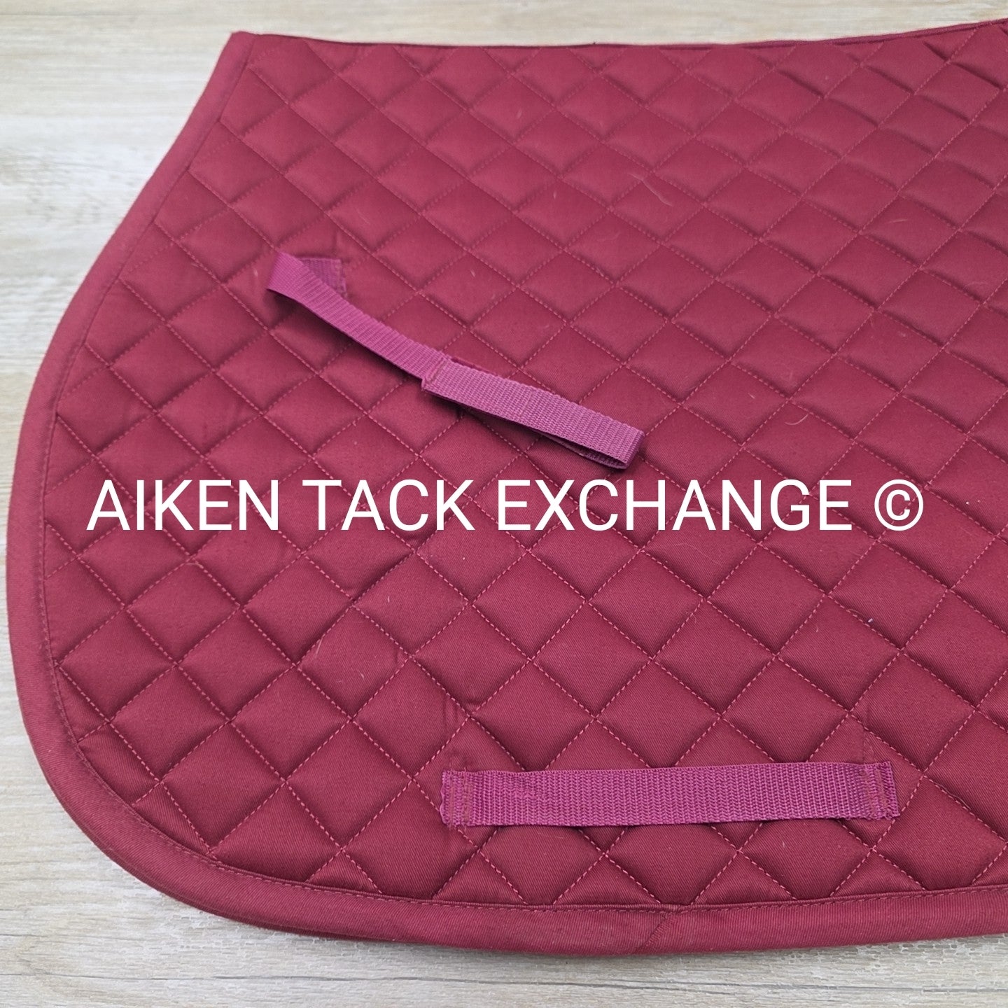 Dover Saddlery All Purpose Saddle Pad with Aiken Tack Exchange Logo, Burgundy