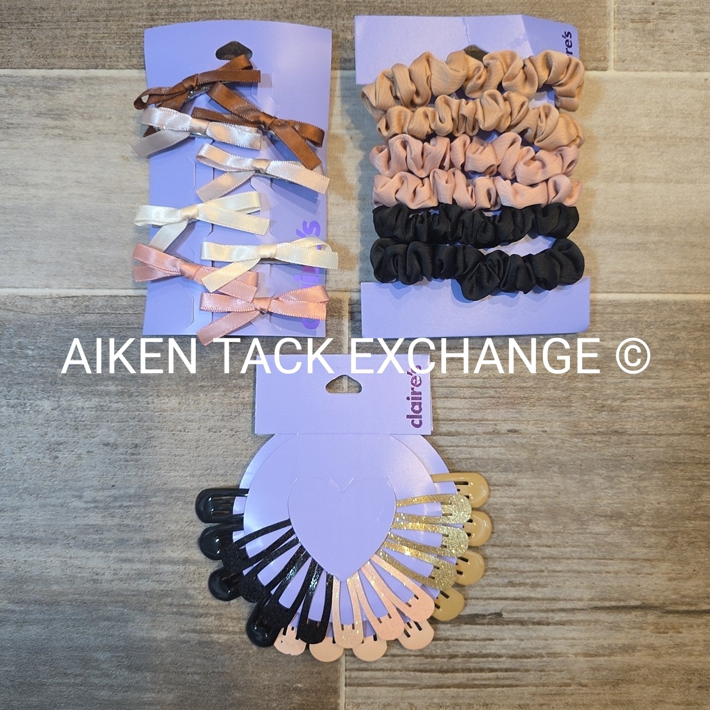 Claire's Hair Tie + Hair Clip Bundle