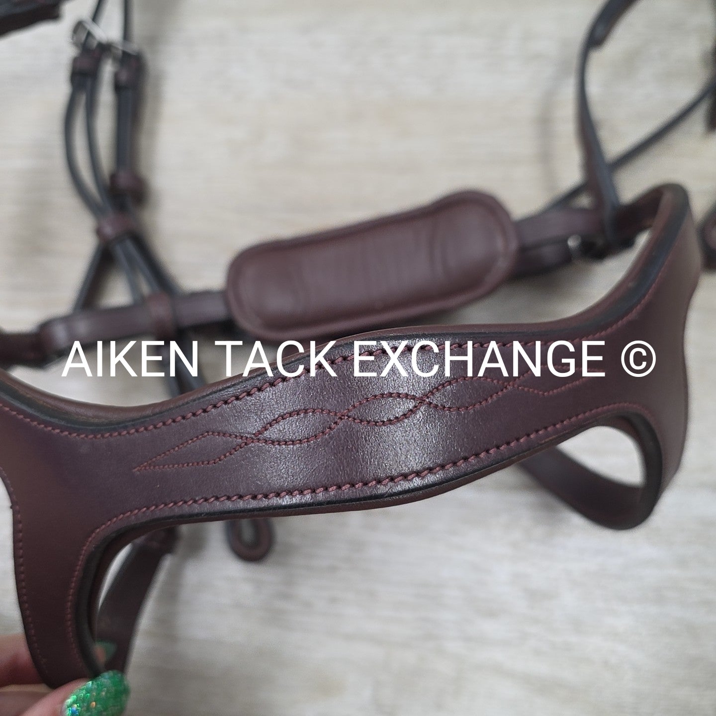 Artemis Equestrian Victory Bridle, Missing Browband, No Reins, Brown, Oversize