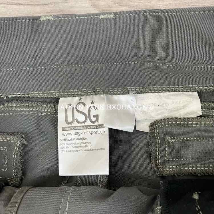 KL Select USG "Meghan" Silicone Grip Full Seat Breeches, Size 32