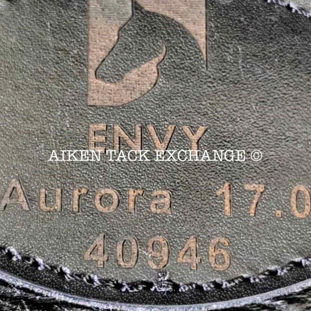 2023 Envy by Custom Saddlery Aurora Monoflap Dressage Saddle, 17" Seat, Adjustable Tree, Wool Flocked Panels