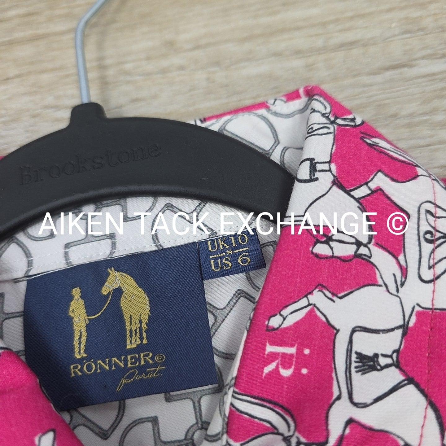 Ronner Horse Print Long Sleeve Top, Size 6