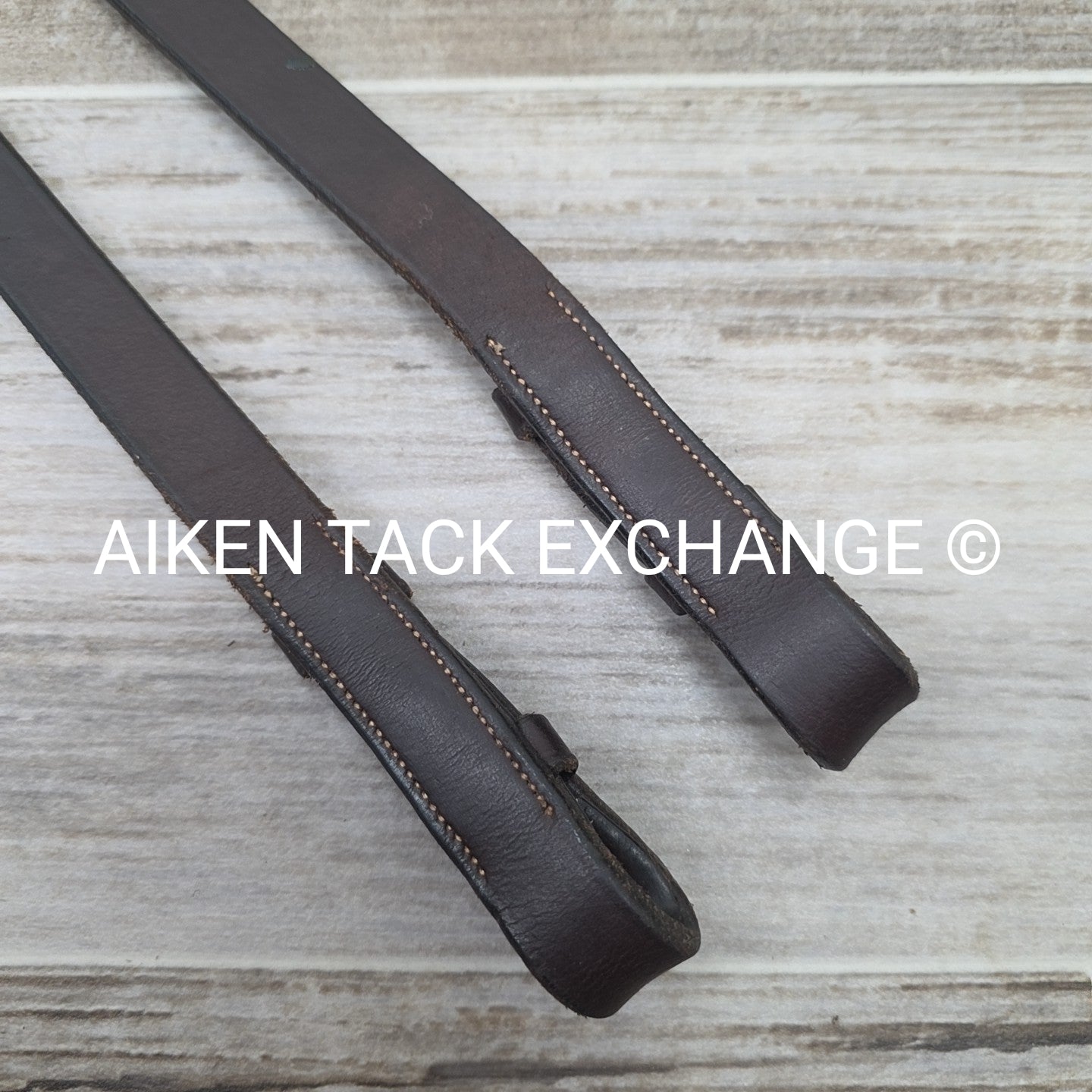 Flat Laced Reins, Brown, 62"