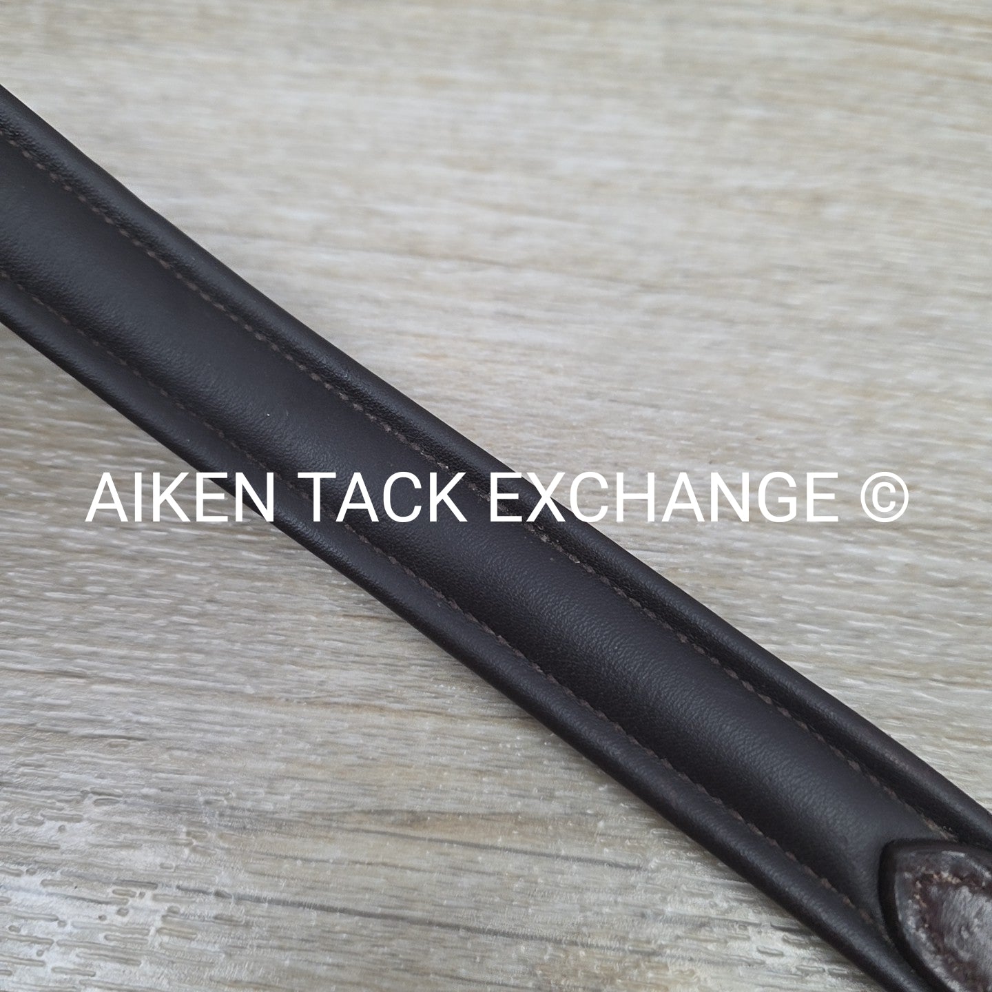 Padded Plain Raised Browband, Brown, 15"