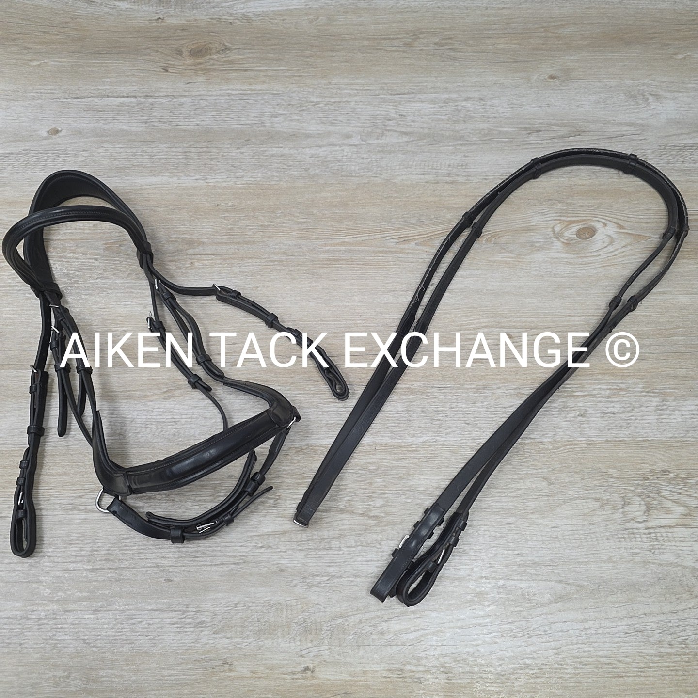 SmartPak Wellfleet Anatomic Bridle with Reins, Black, Size Full