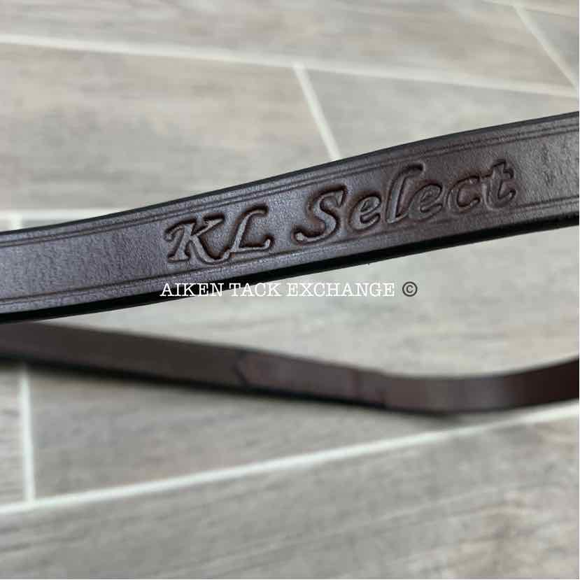 KL Select KL Italia Burghley Bridle with Soft Grip Reins, Brown, Oversize