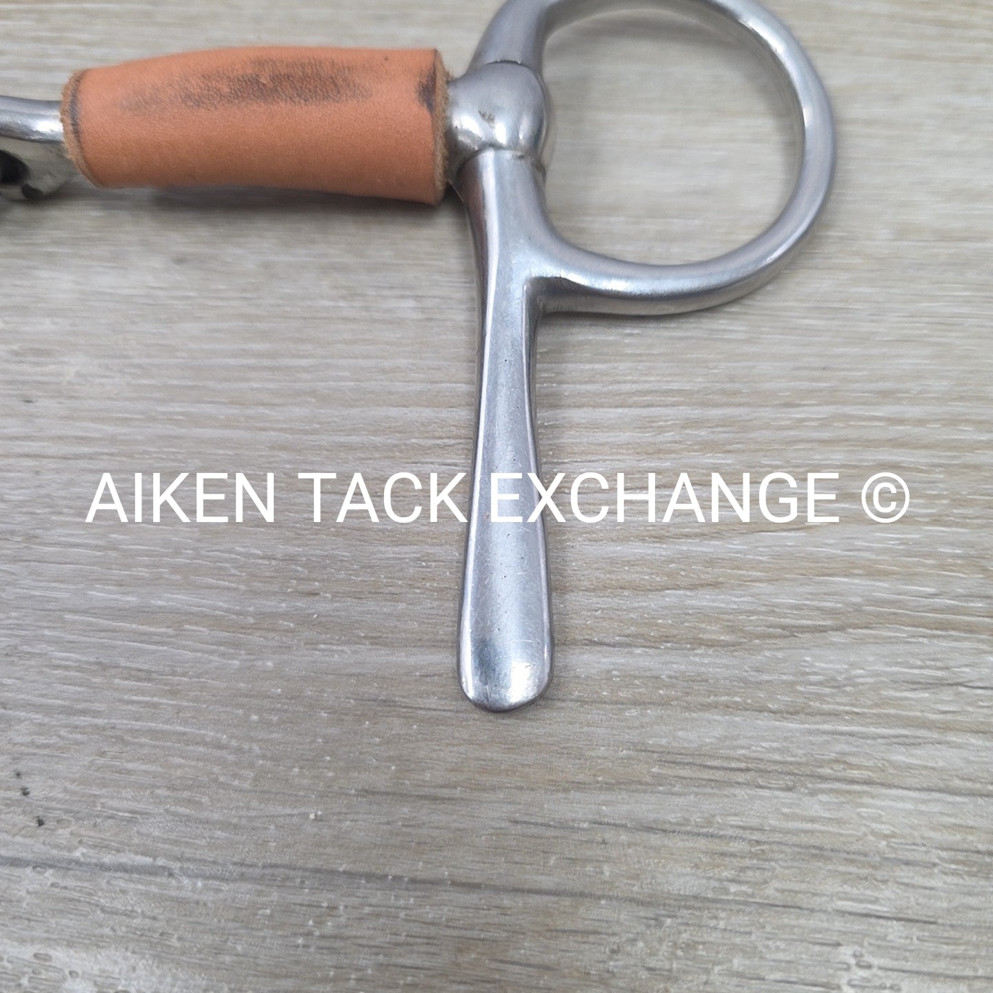 Half Cheek Leather Covered Single Joint Bit 5"