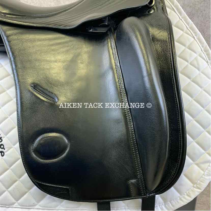 Equation Saddlery Dressage Saddle, 18" Seat, Short Flap, Wide Tree, Wool Flocked Panels