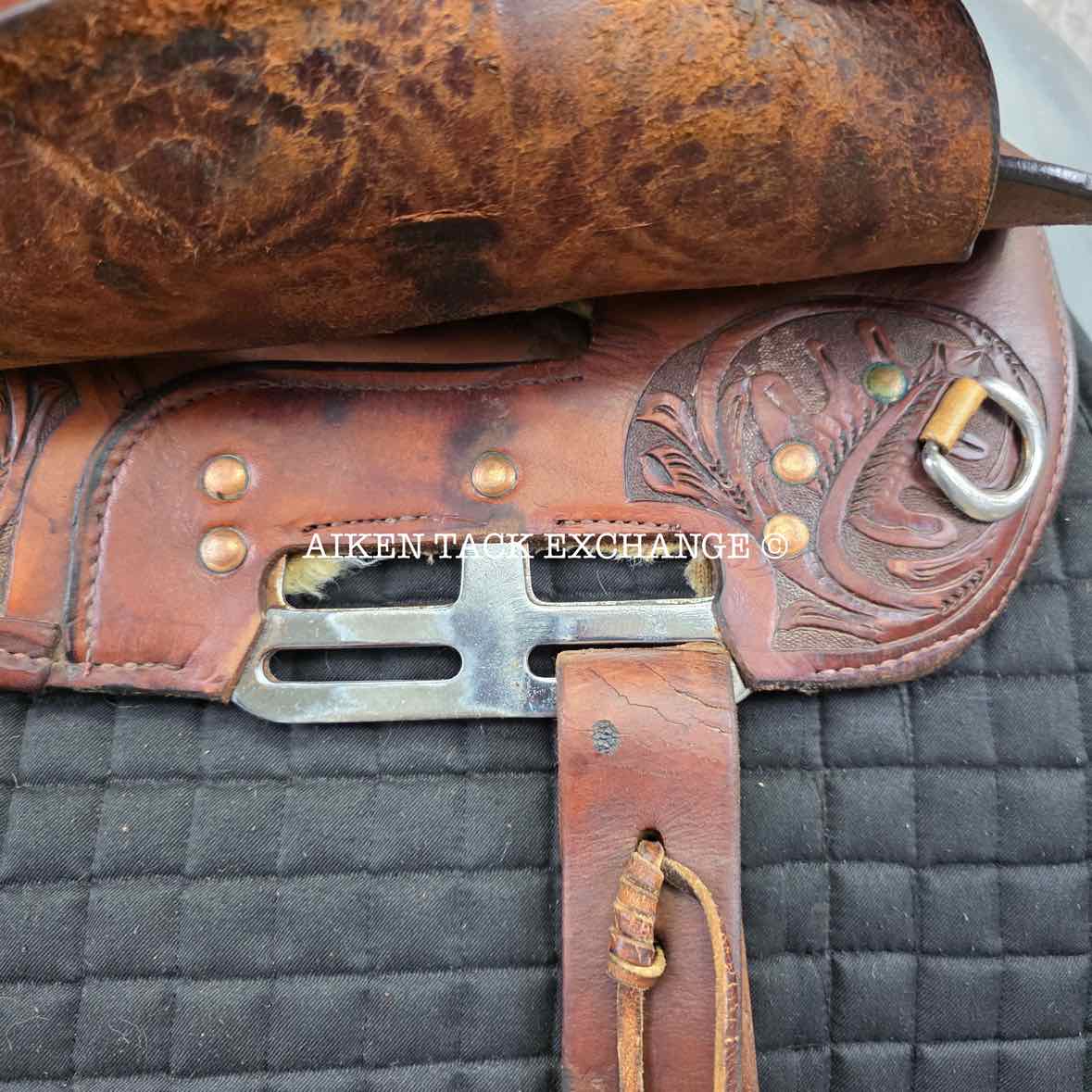 Tex Tan Hereford Western Saddle, 16" Seat, Regular Tree - Semi QH Bars