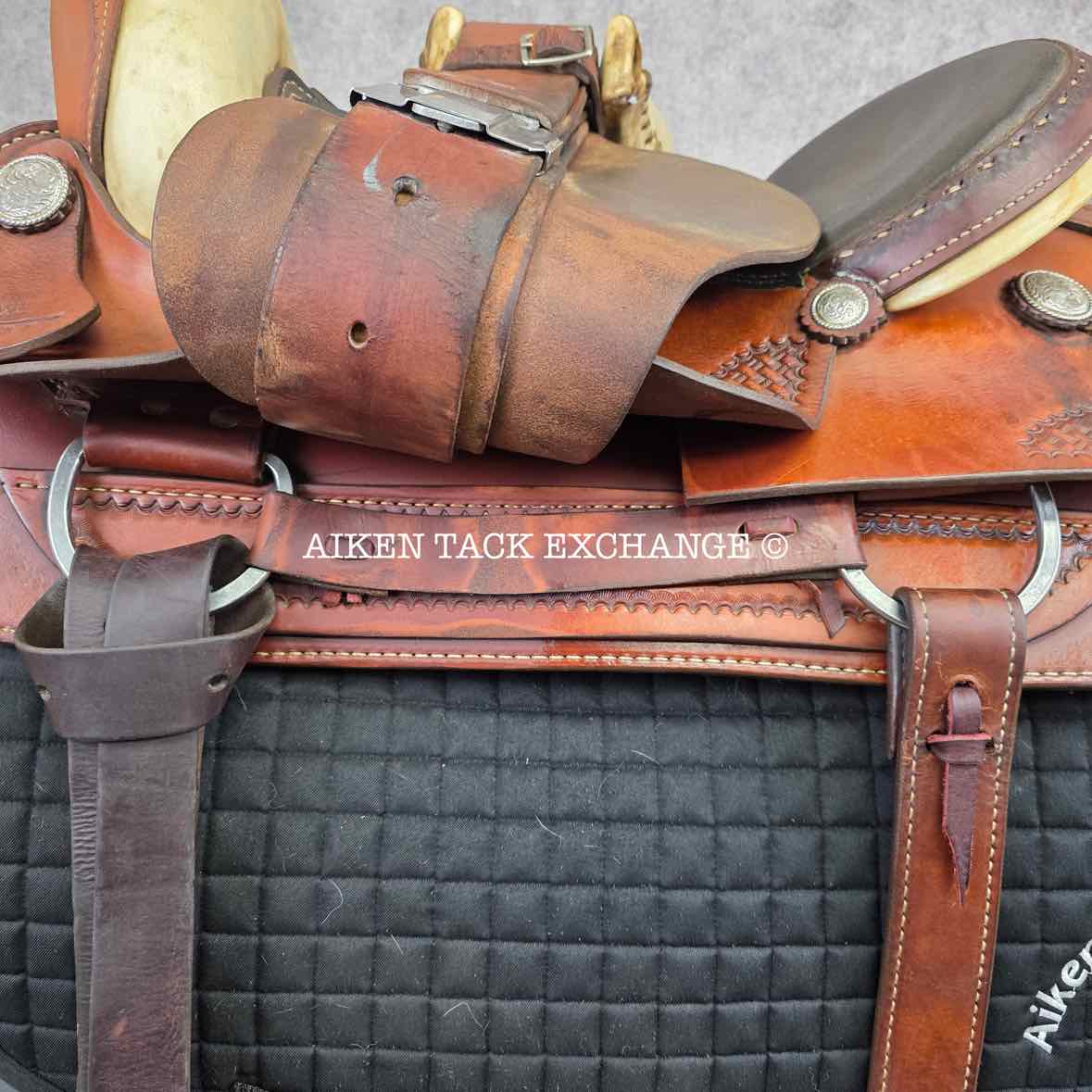 AMB Western Saddle, 16" Seat, Wide Tree - Full QH Bars