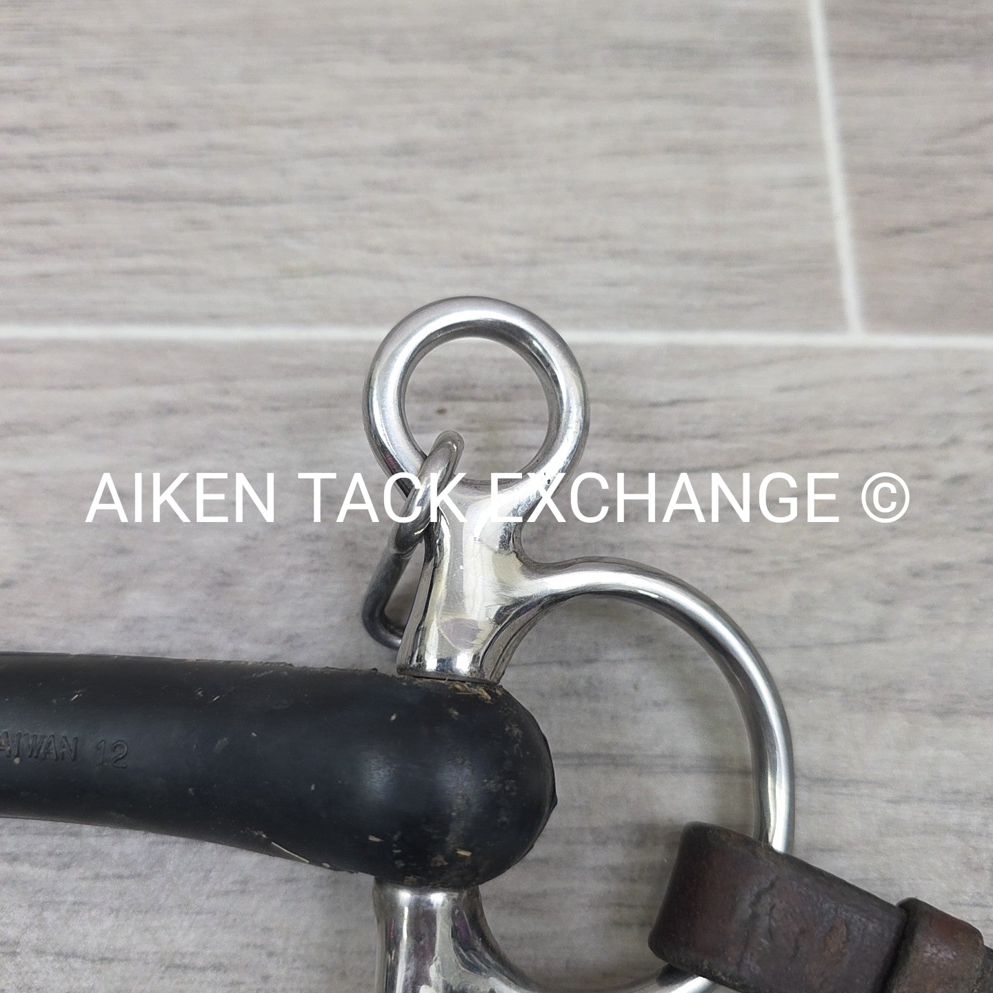 Hard Rubber Mullen Mouth Pelham Bit with Bit Converters 4.75"