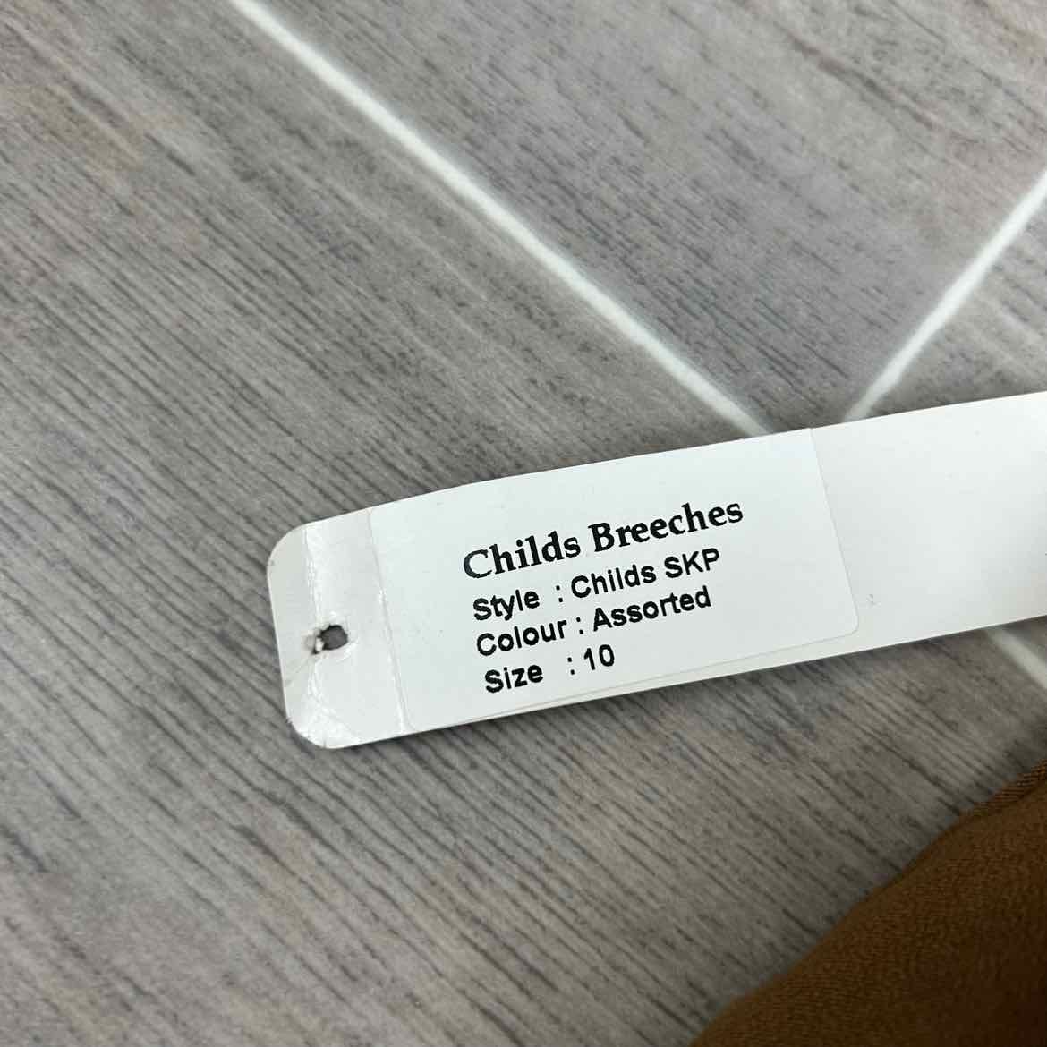 Eqituff Children's Knee Patch Breeches, Brown, Size 10, Brand New