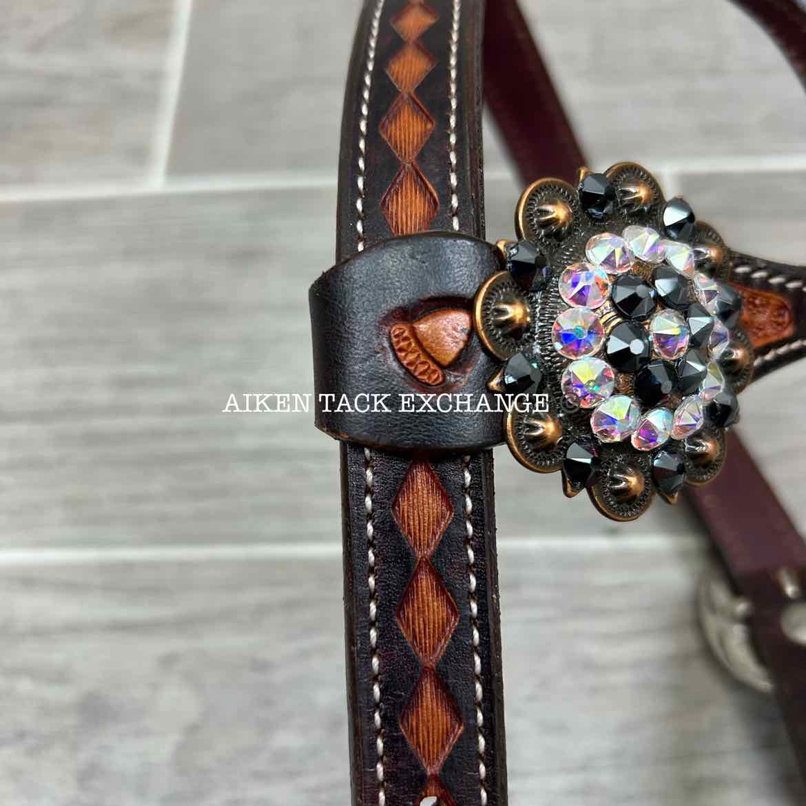 One Ear Western Headstall with Bling