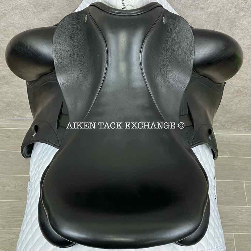 2018 Custom Saddlery Wolfgang Omni Monoflap Dressage Saddle, 17.5" Seat, Adjustable Tree, Wool Flocked Panels