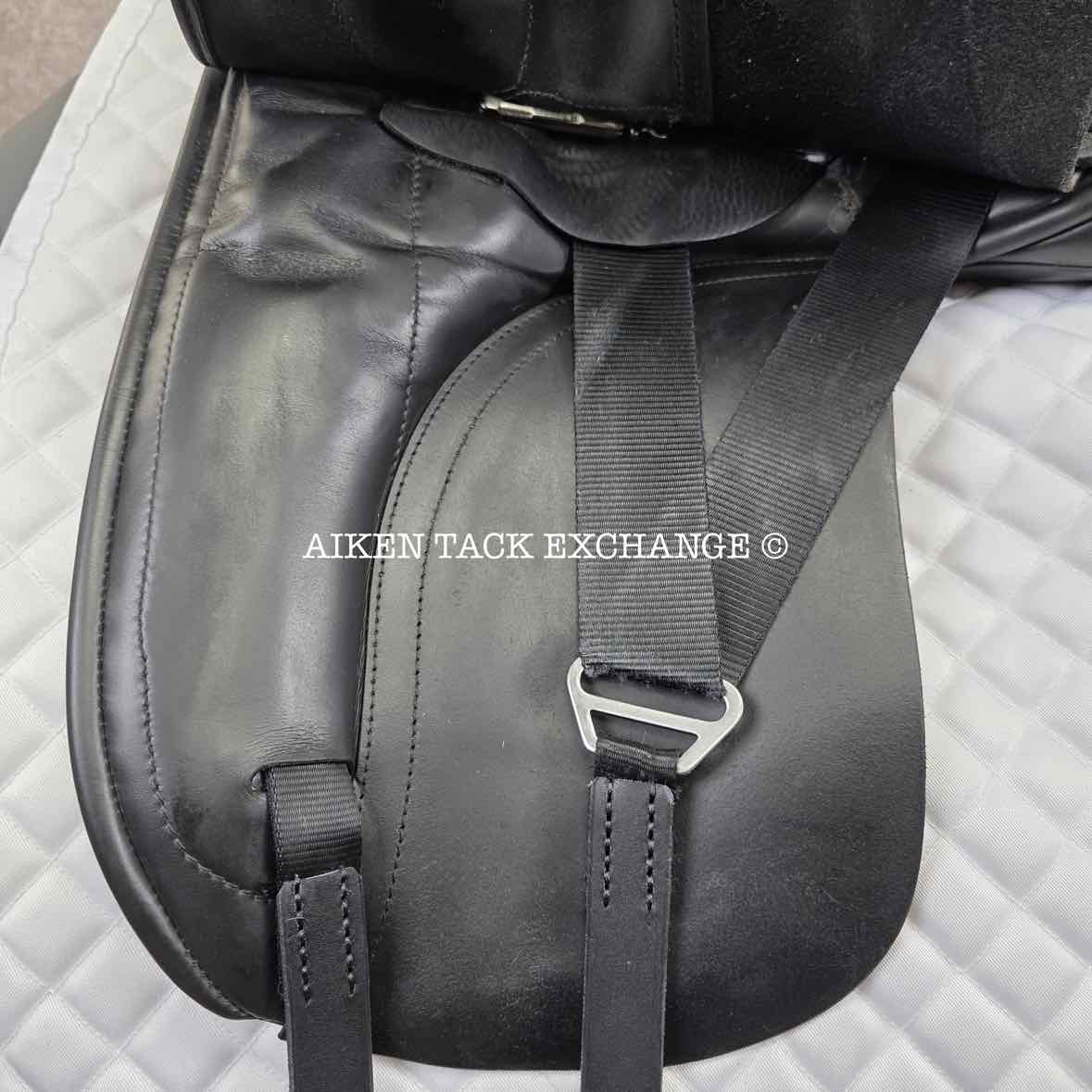 2011 Custom Saddlery Wolfgang Solo Dressage Saddle, 17" Seat, Adjustable Tree, Wool Flocked Panels