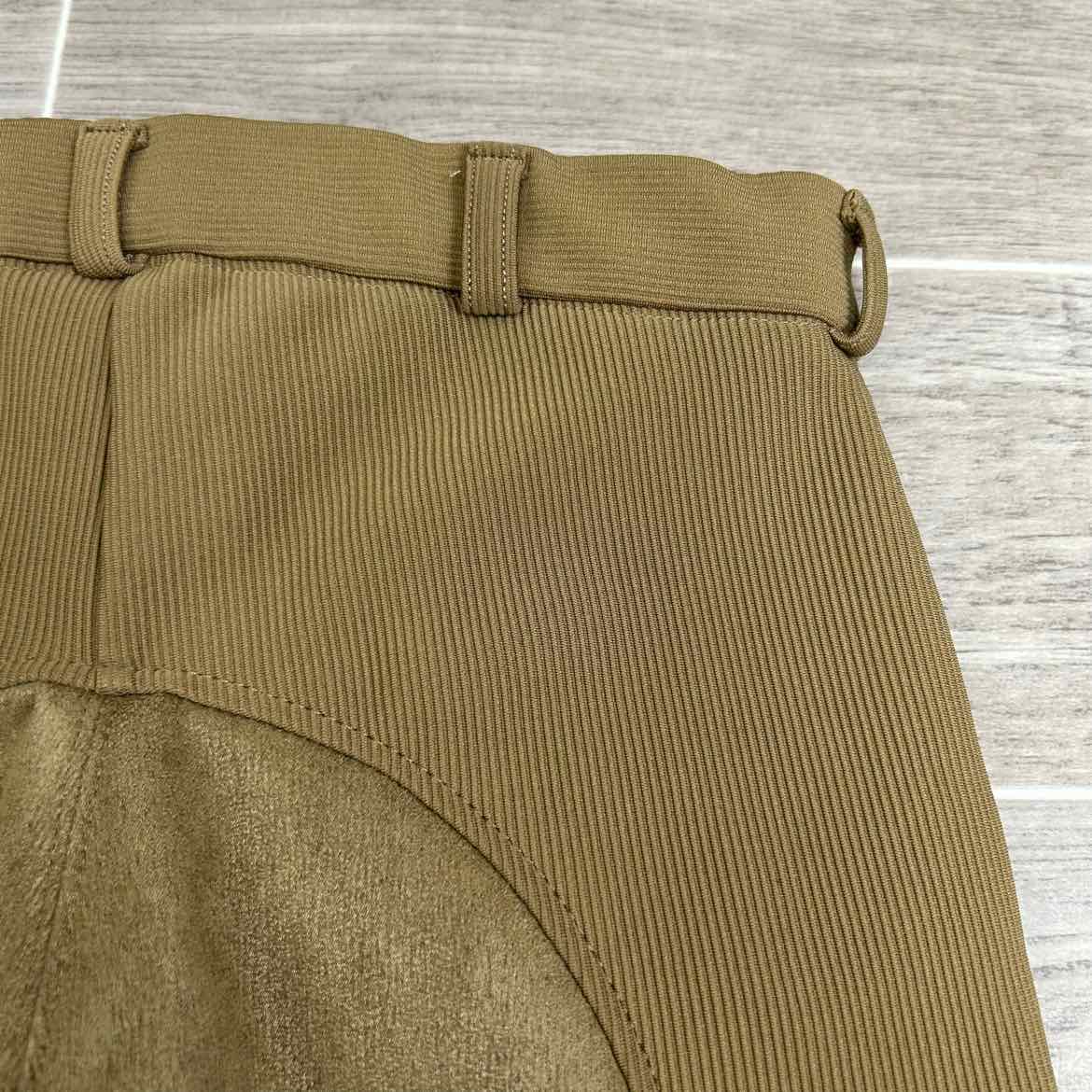 TuffRider Ribbed Full Seat Breeches, Taupe, Women's Size 26 R