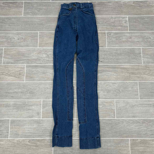 Equetech Women's Denim Knee Patch Riding Jean Breeches, Size 24 R, Brand New