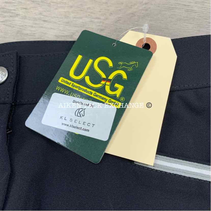 KL Select USG "Ava" Silicone Full Seat Breeches, Size 28 L