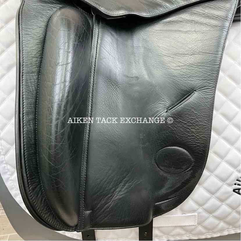 Patrick Saddlery Equation Dressage Saddle, 18" Seat, Short Flap, Extra Wide Tree, Wool Flocked Panels