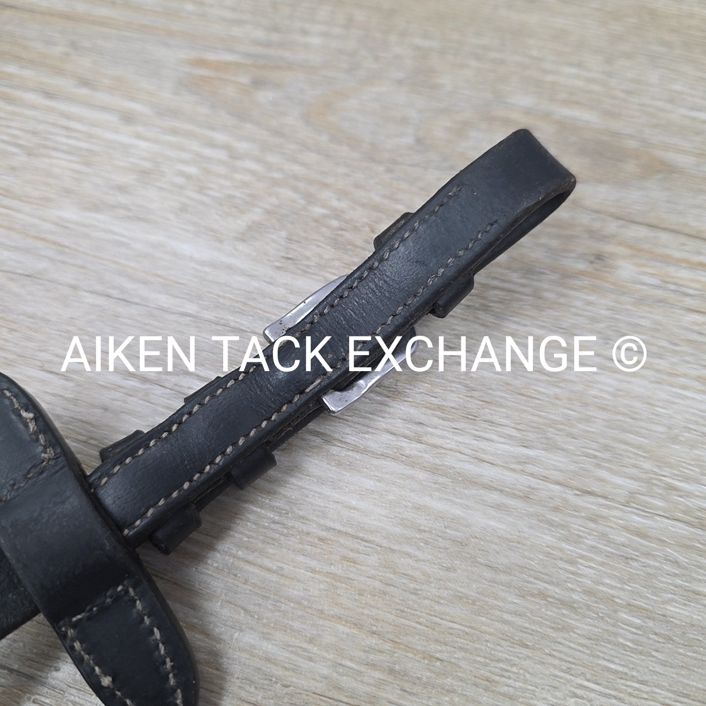 Leather Reins with Hand Grips, Black, 58"