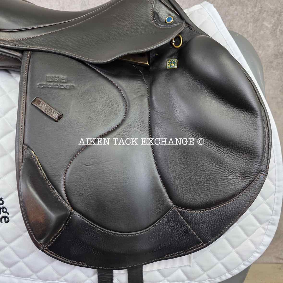 Stubben Zaria Optimum Monoflap Jump Saddle, 17.5" Seat with Biomex, 30cm Tree - MW, Wool Flocked Panels