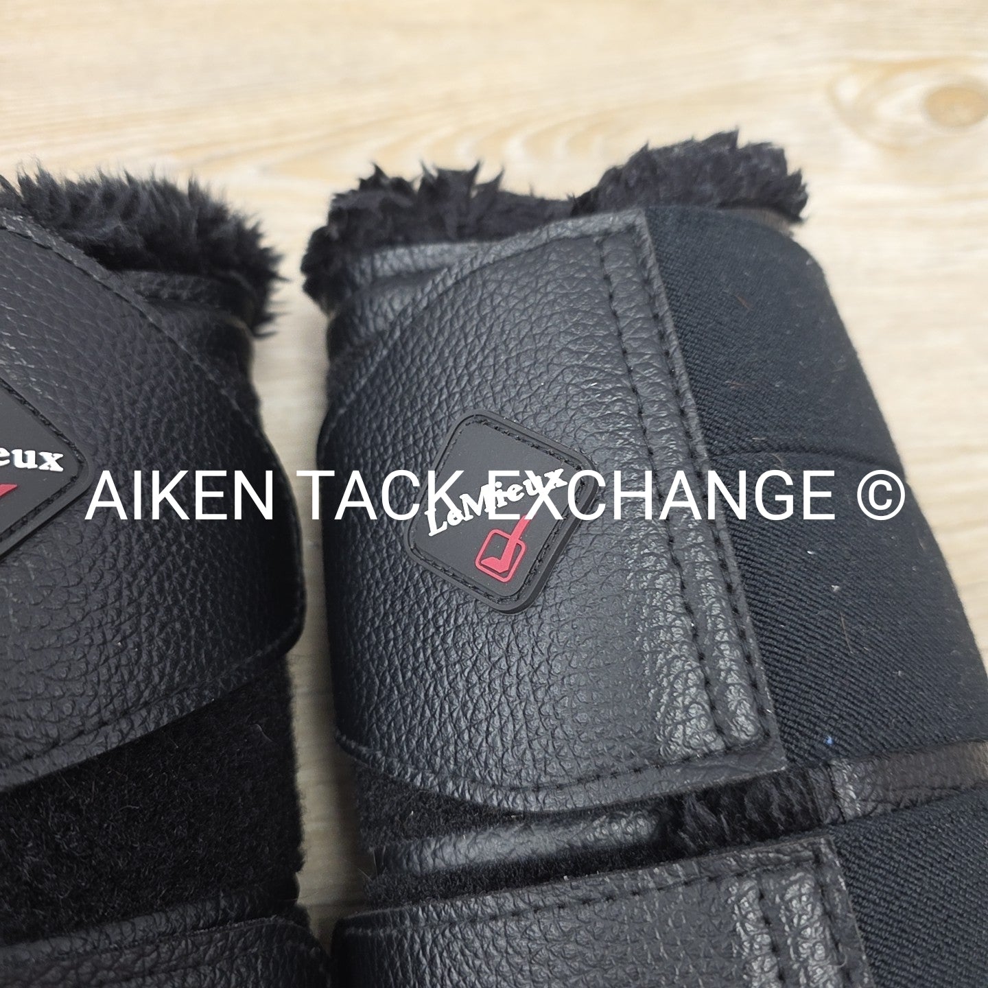 LeMieux Fleece Lined Brushing Boots, Black, Size Large