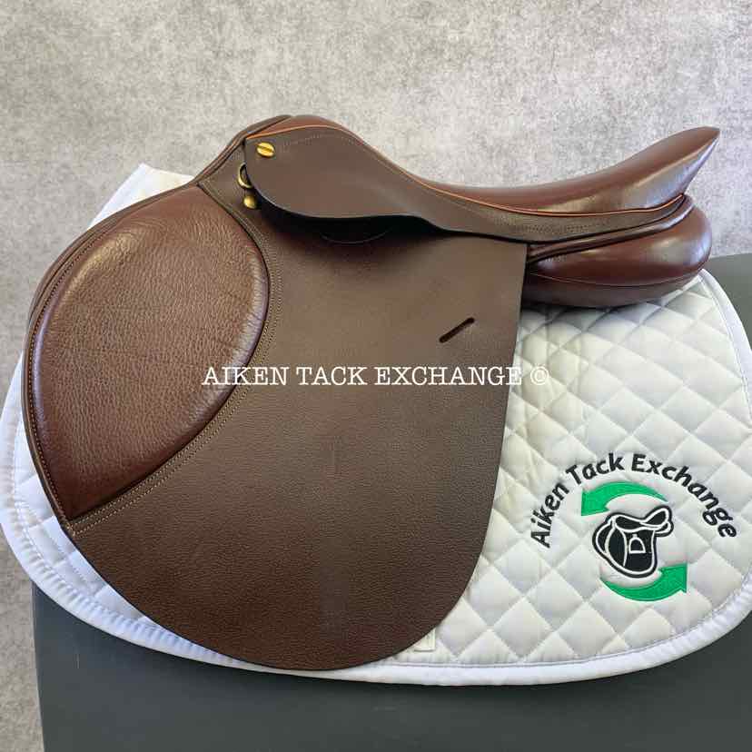 HDR Advantage Close Contact Jump Saddle, 18" Seat, Medium Tree, Wool Flocked Panels, Comes with Matching Stirrup Leathers