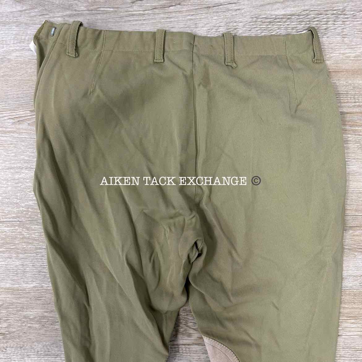 Pytchley Size Zip Knee Patch Breeches, Size 32 (has blemishes)