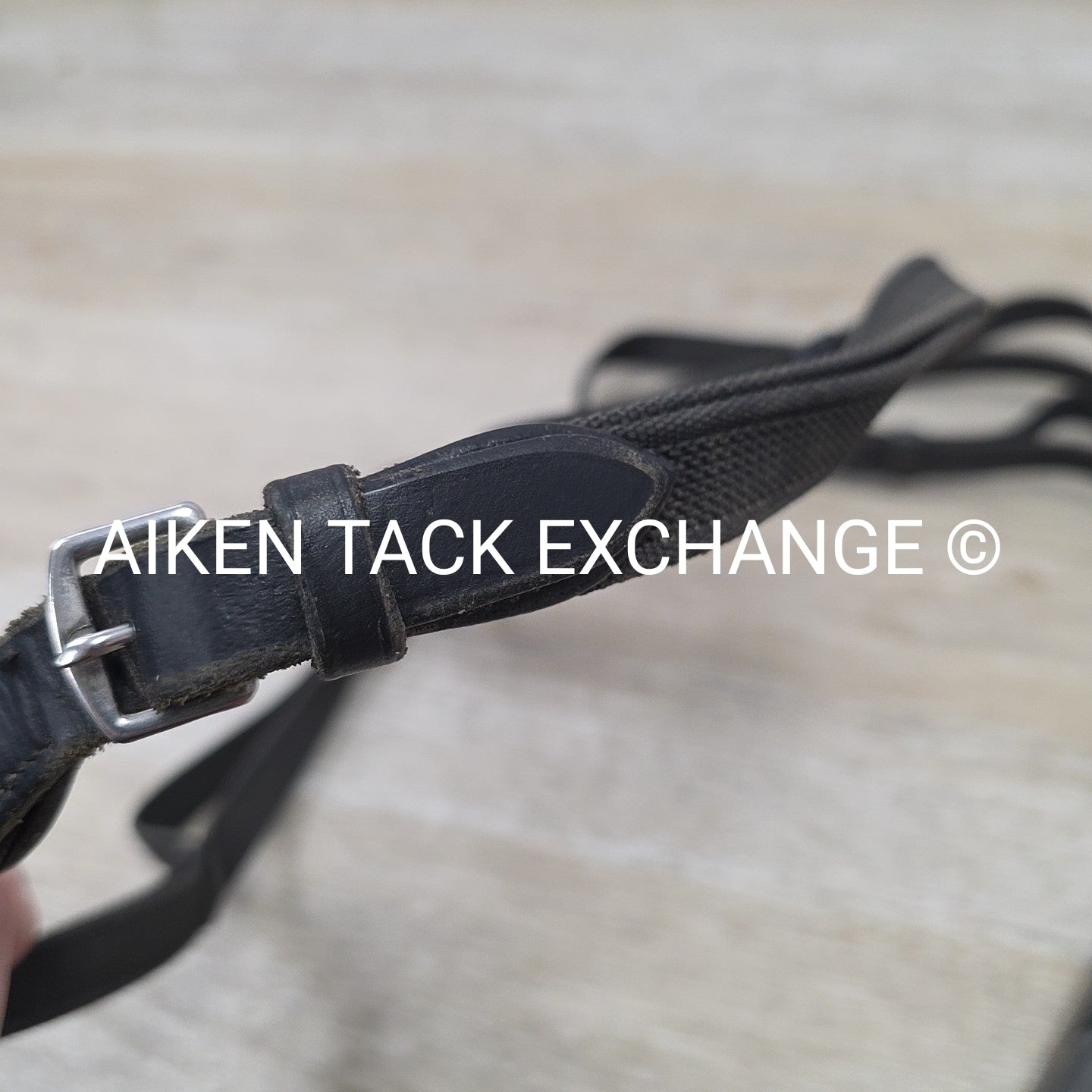 Double Layer Grip Anti-Slip Reins with Hand Loops, Black, 54"