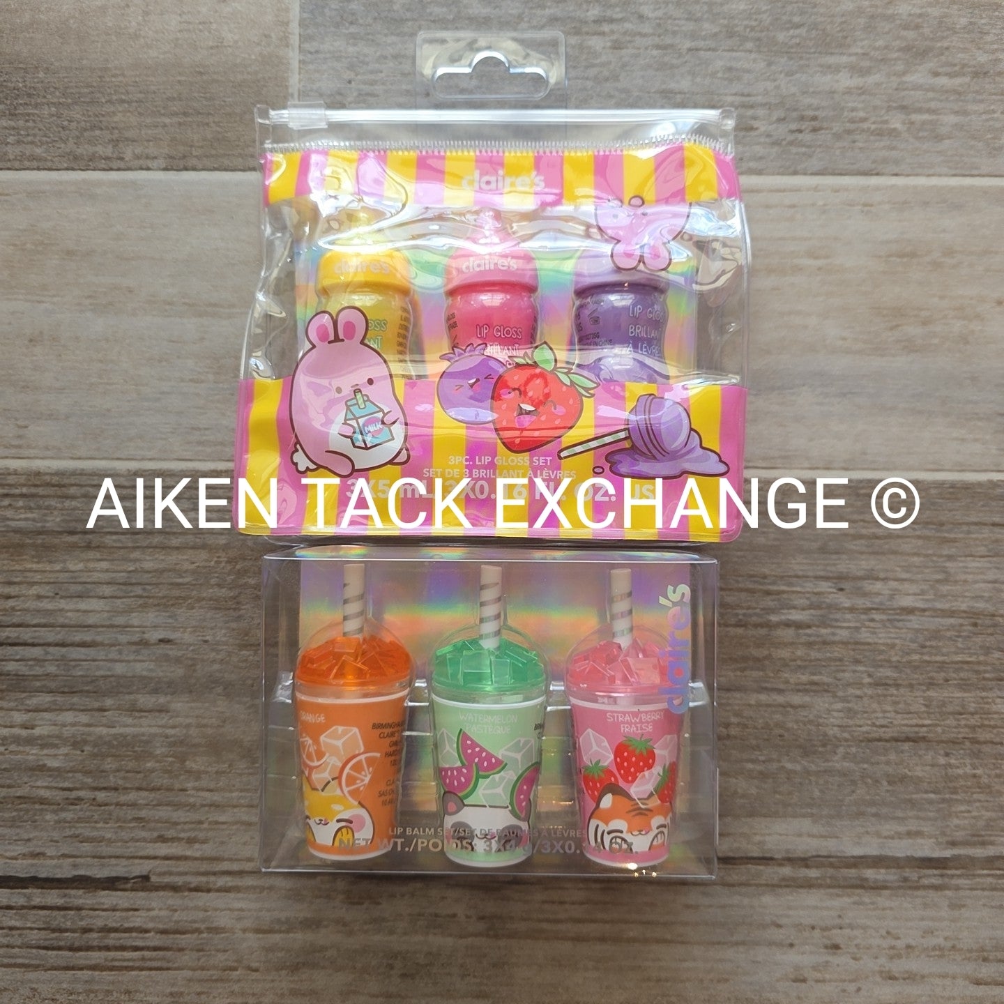 Claire's Lip Balm Sets (2) - 3 Count Per Each Set (6 Total