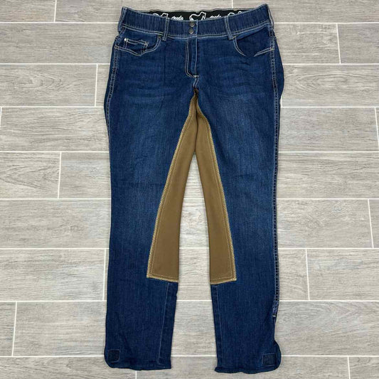 Goode Rider Denim Full Seat Breeches, Size 34