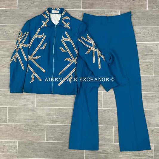 Custom Made Western Full Zip Show Coat and Pant Set, Small