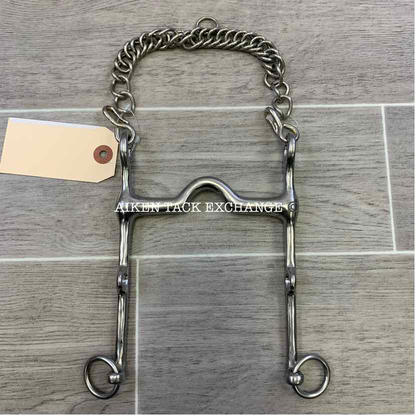 Korsteel Mullen Mouth Ported Fixed Cheek Weymouth Bit 4.75"