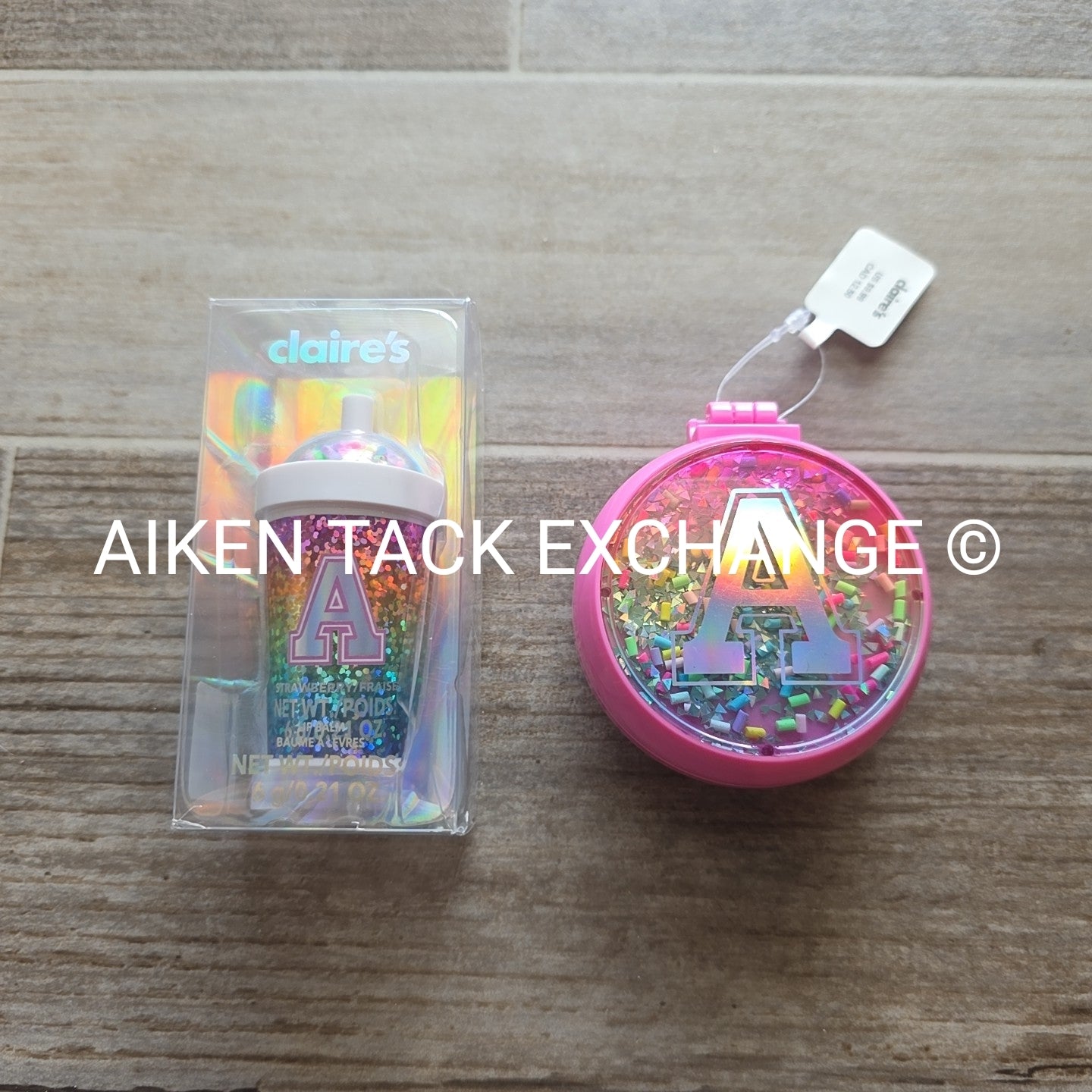 Claire's Lip Balm & Brush Set - Letter A