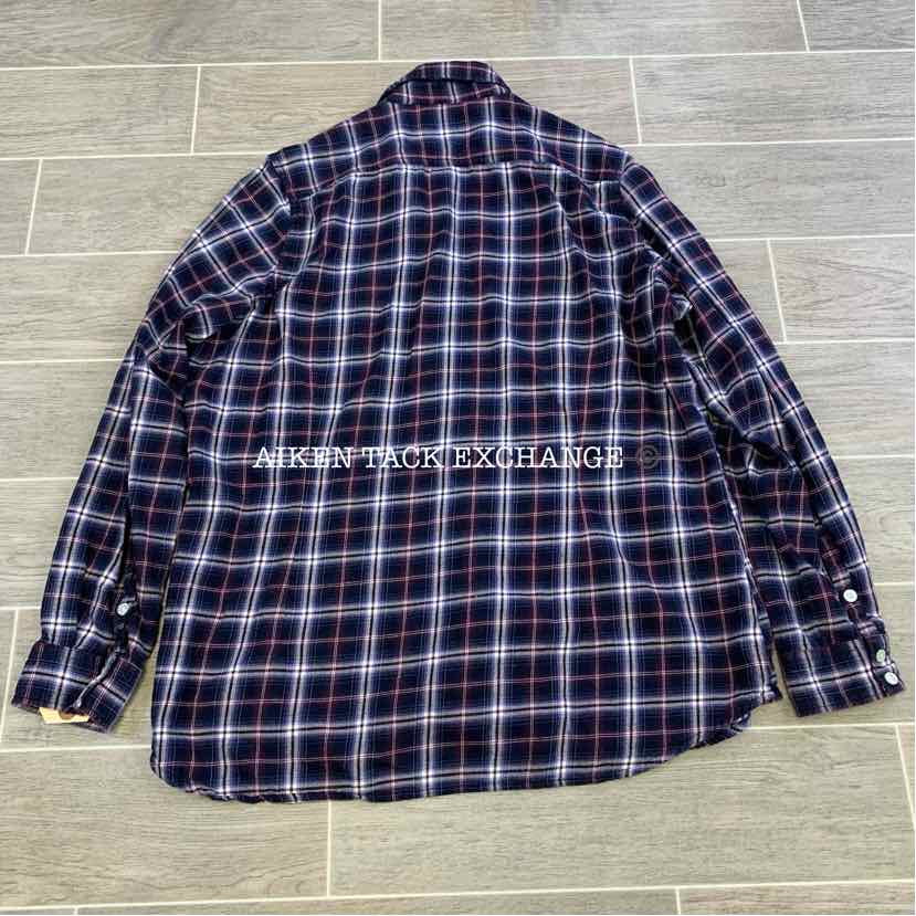 Dover Saddlery Long Sleeve Flannel Top, Size Large