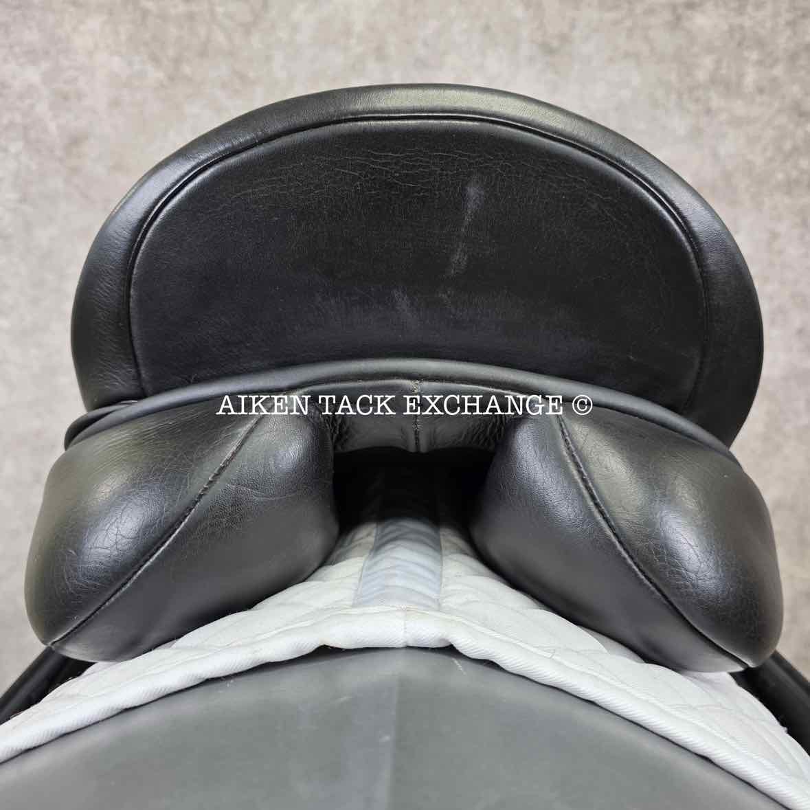 2008 County Perfection Dressage Saddle, 17" Seat, Medium Wide Tree, Wool Flocked Skid Row Panels