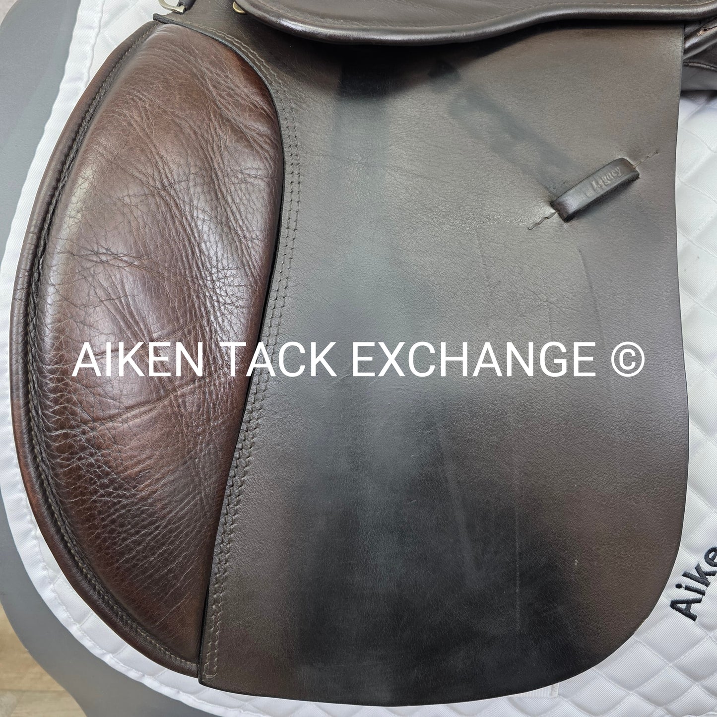 **SOLD** Legacy All Purpose Saddle, 17.5" Seat, Extra Wide Tree, Wool Flocked Panels