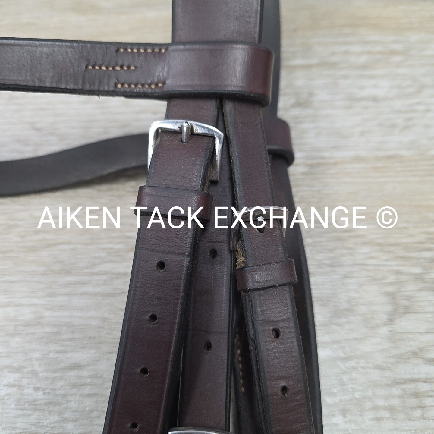 Horse Country Flat Hunt Bridle, No Reins, Brown, Size Full