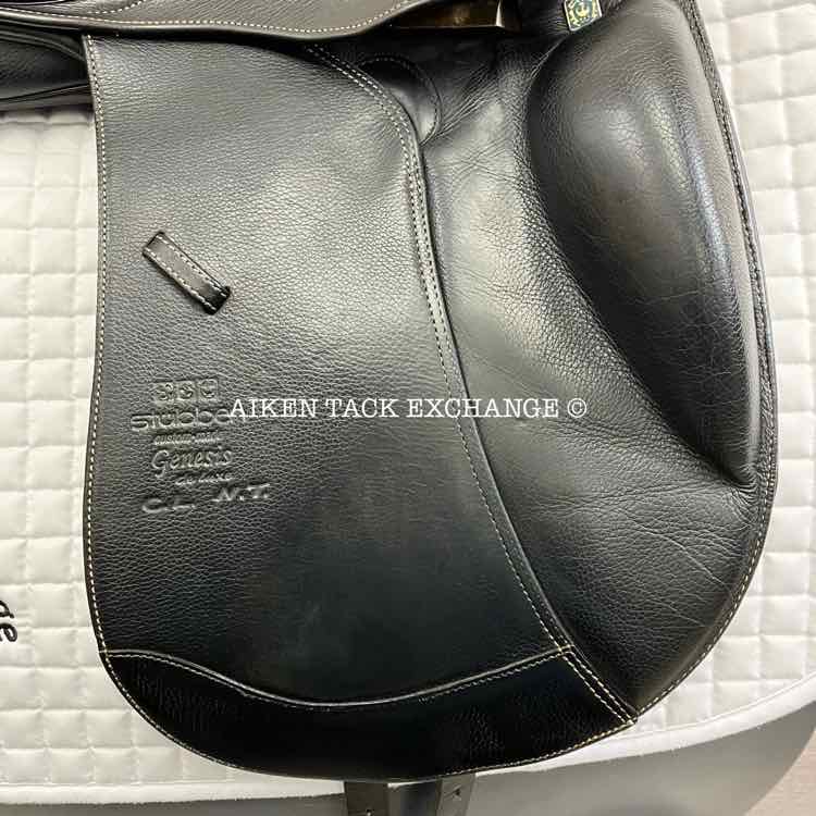 **On Trial** 2015 Stubben Genesis Deluxe CL NT Dressage Saddle, 17.5" Seat with Biomex, 28cm Tree - Medium Narrow, Wool Flocked Panels
