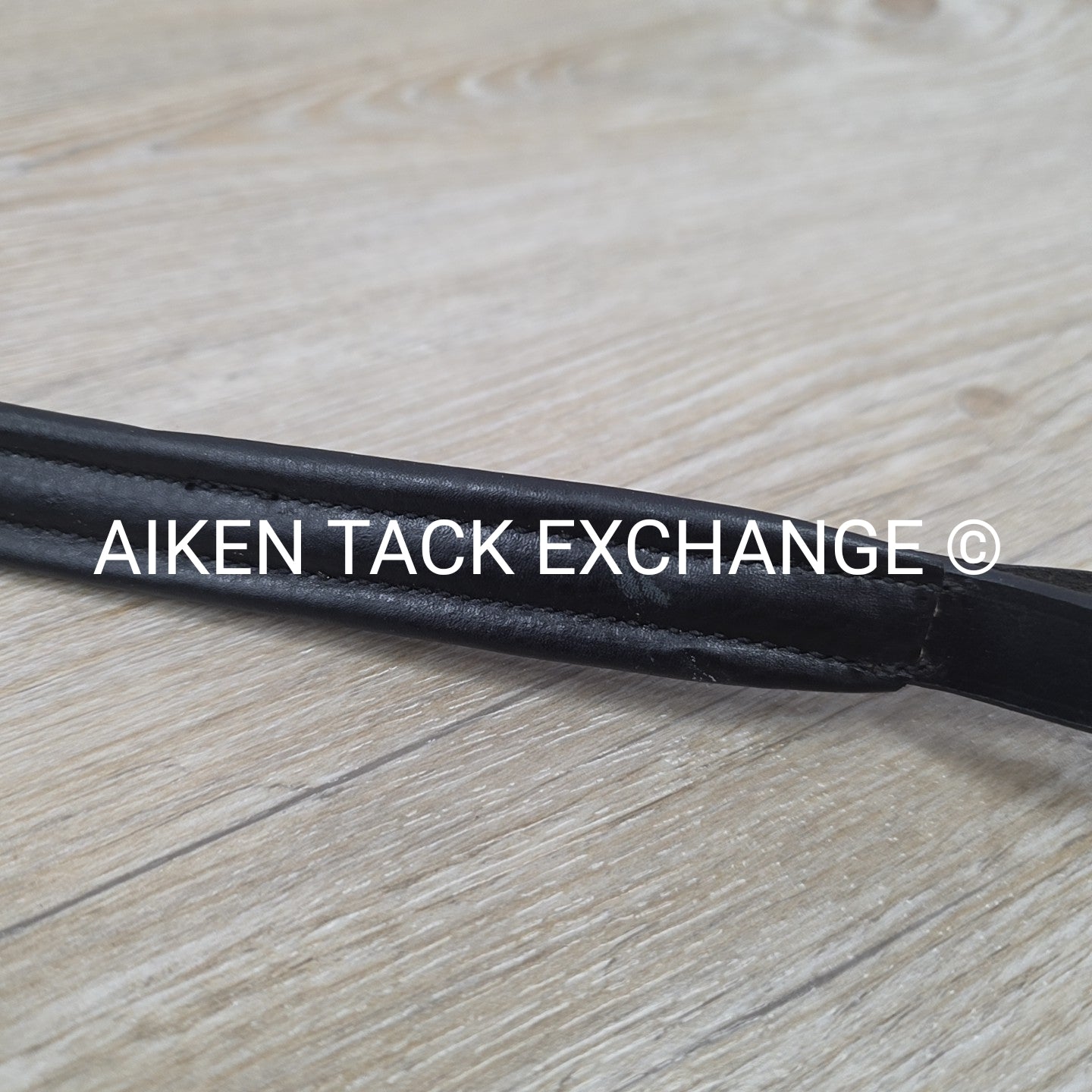 Padded Plain Raised Browband, Black, 15"