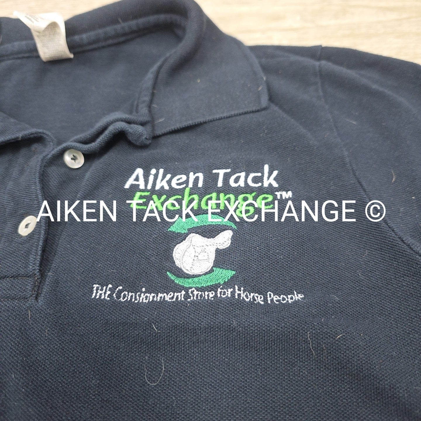 Short Sleeve Collared Polo Shirt with ATE Logo, Women's Size Small